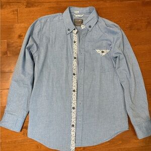 Blue youth size L (14/16) Casual Button Down Shirt